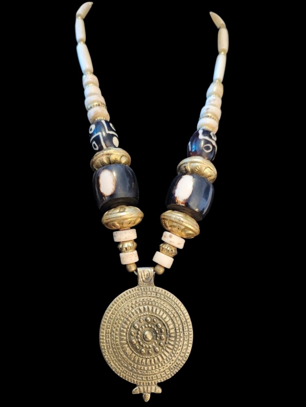 African Inspired Statement Chunky Beaded Necklace